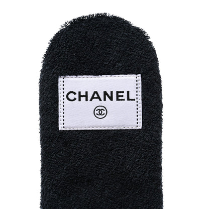CHANEL CC SHEARLING SLIDE FLAT MULES
