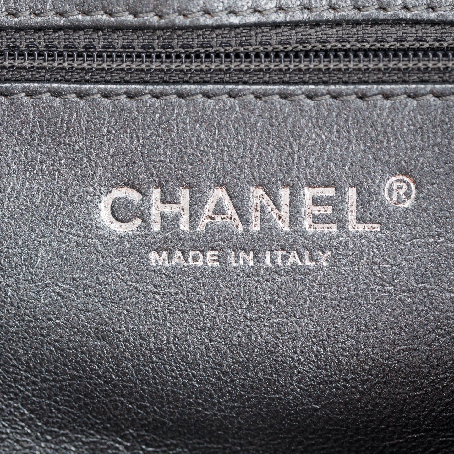 Chanel Silver Aged Calfskin Leather Medium Reissue Camera Bag