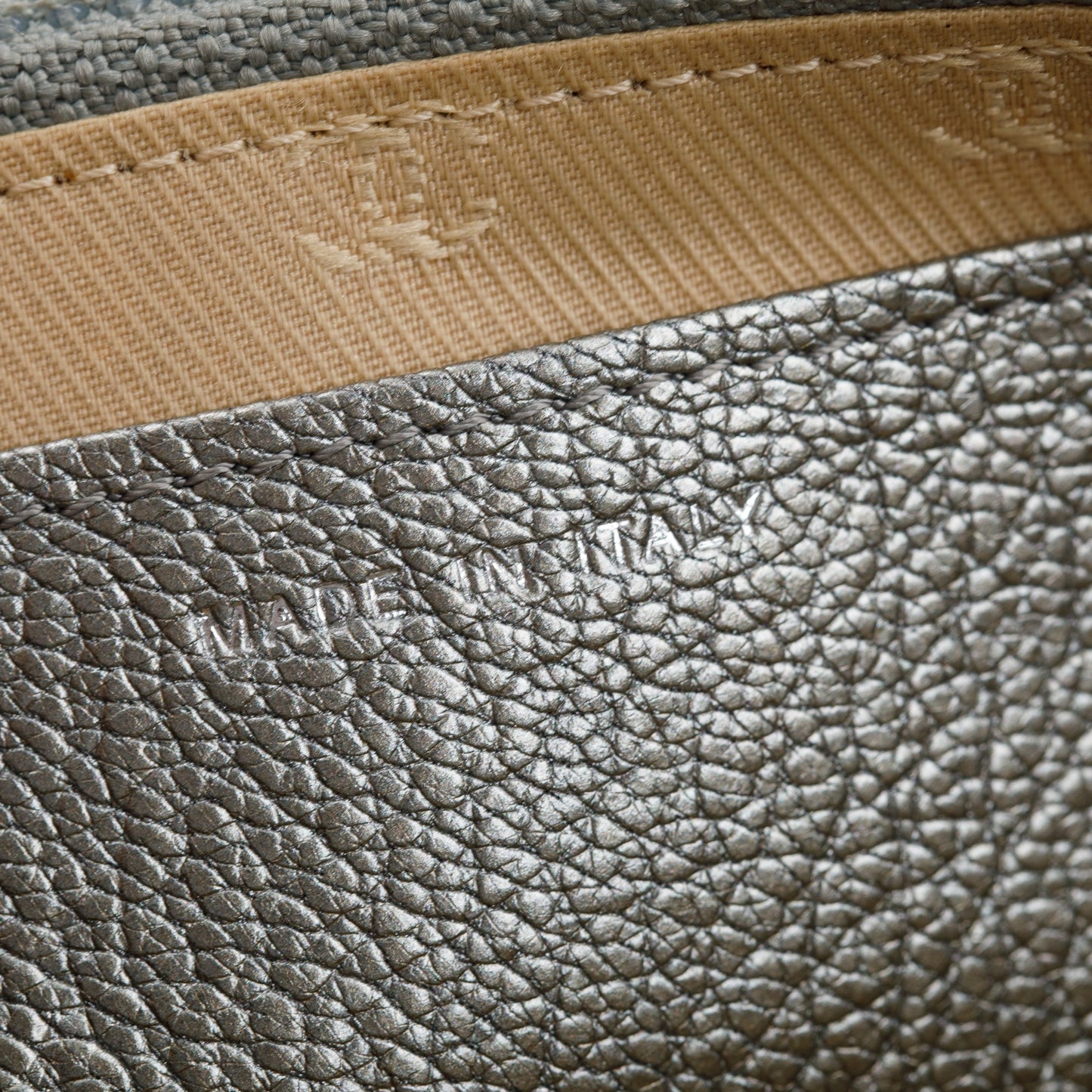 Chanel Silver Calfskin Leather CC Wallet on Chain
