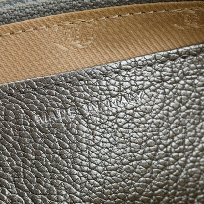 Chanel Silver Calfskin Leather CC Wallet on Chain