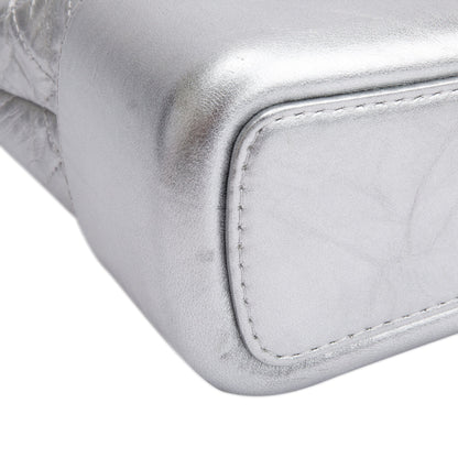 Chanel Silver Metallic Aged Calfskin Leather Large Gabrielle Hobo