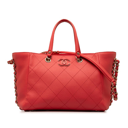Chanel Small Bullskin Neo Soft Shopping Tote (SHG-D0niJ1)