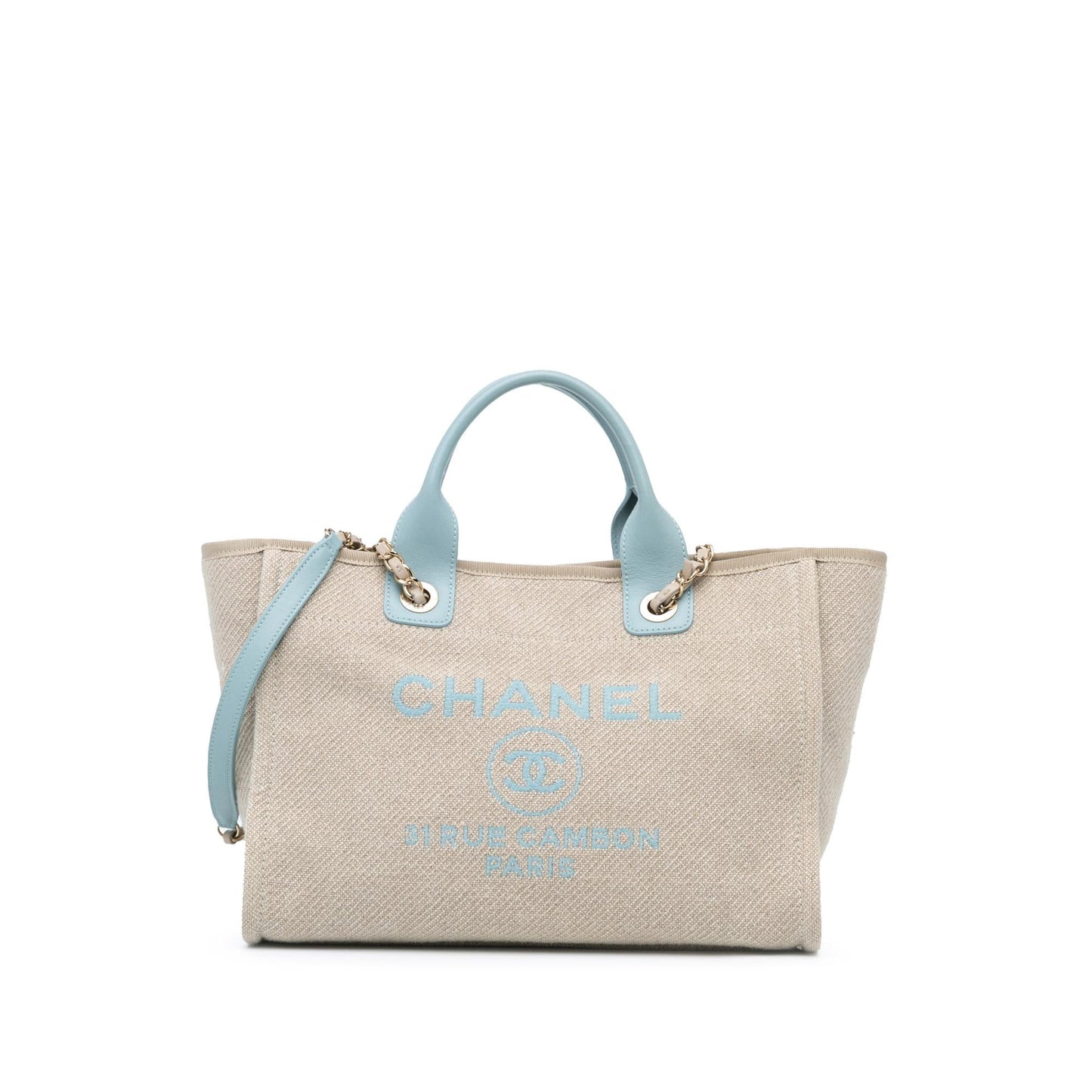 Chanel Small Canvas Deauville Satchel (SHG-CZQGuG)