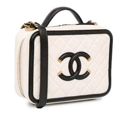 Chanel Small Caviar CC Filigree Vanity Case (SHG-Bp5TXl)