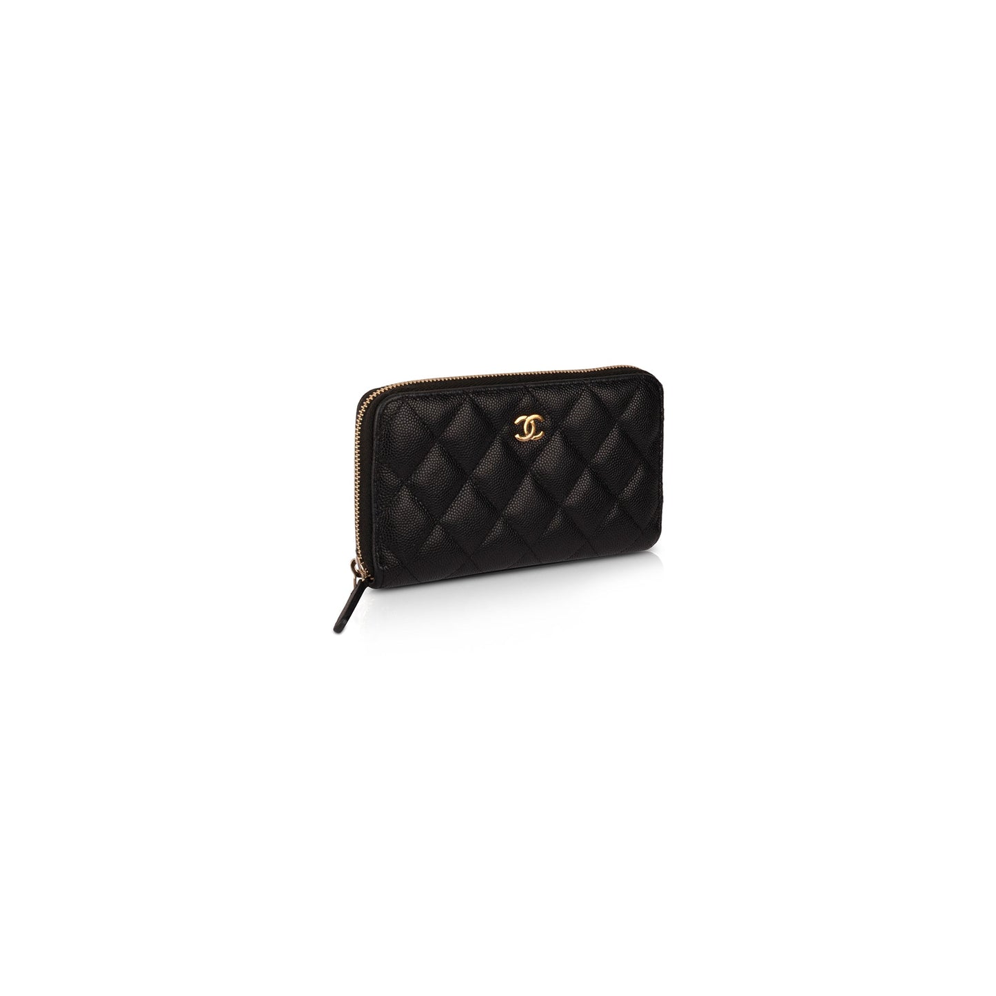 Chanel Small Caviar Leather Zipped Wallet