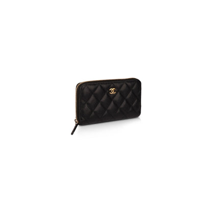 Chanel Small Caviar Leather Zipped Wallet
