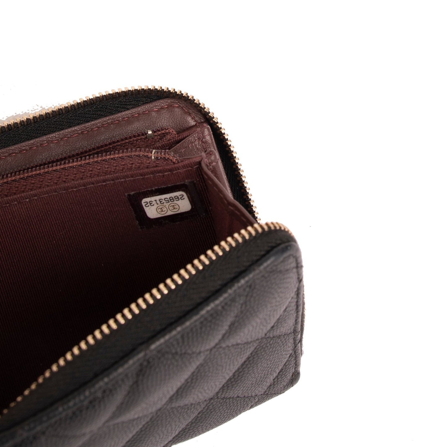 Chanel Small Caviar Leather Zipped Wallet