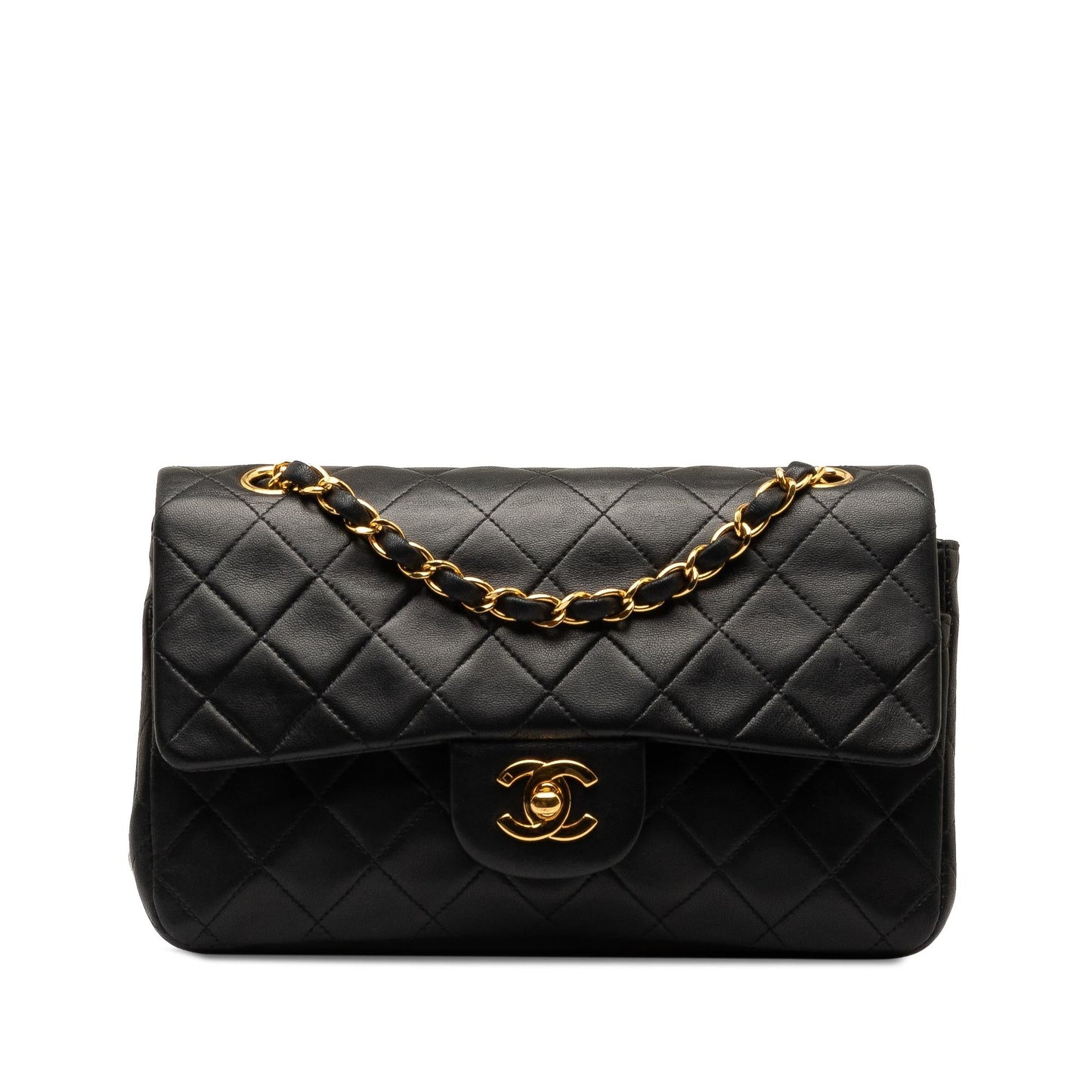Chanel Small Classic Lambskin Double Flap (SHG-asIK7n)