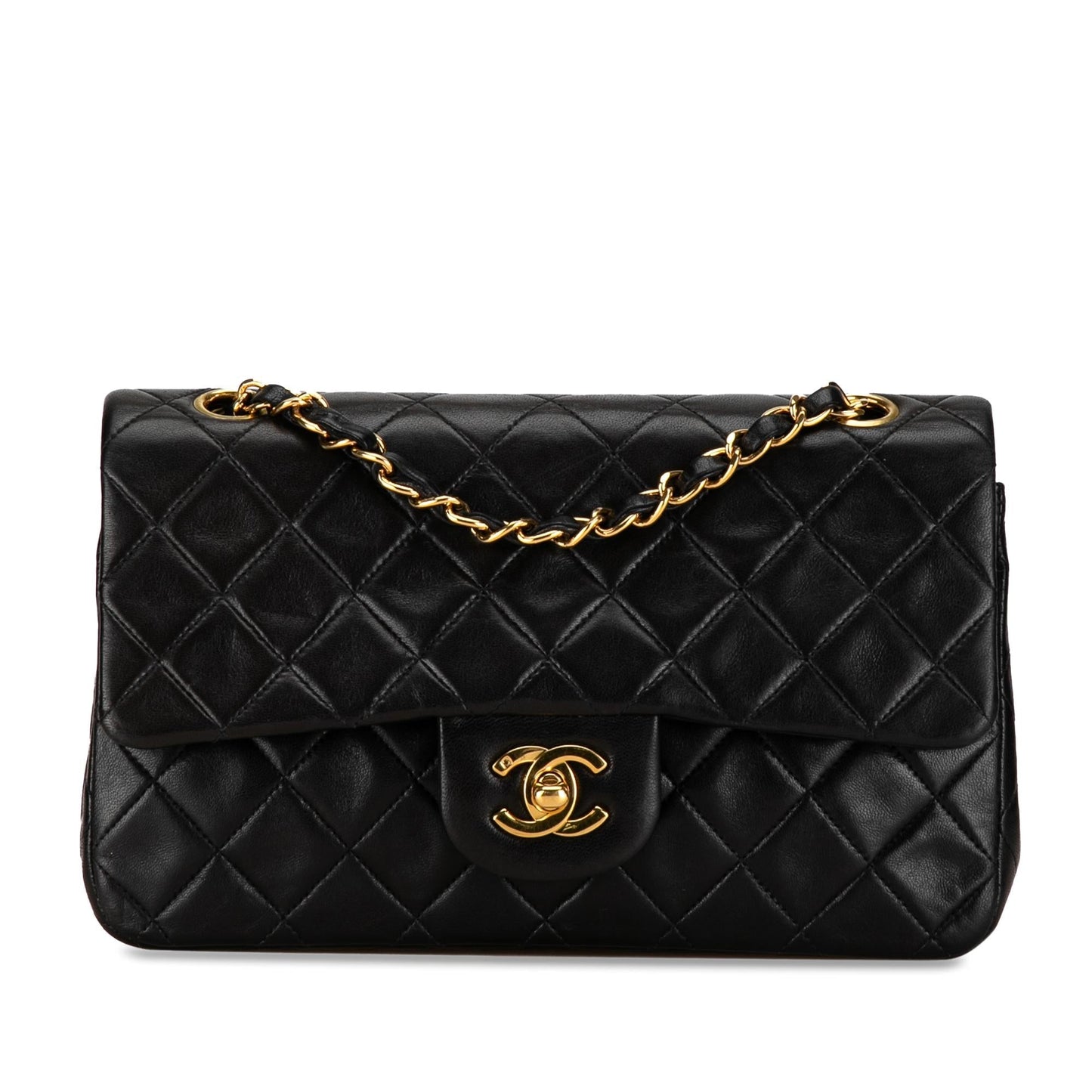 Chanel Small Classic Lambskin Double Flap (SHG-HJFEAA)