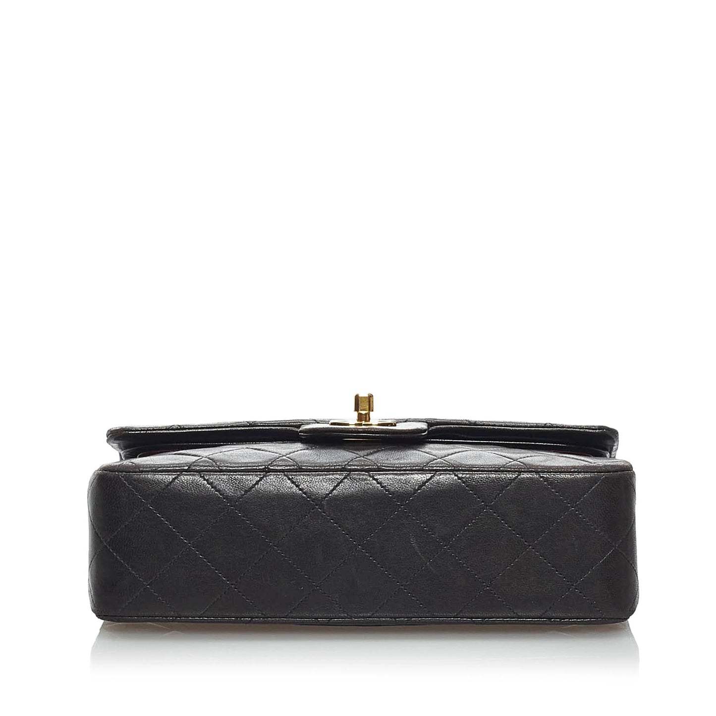 Chanel Small Classic Lambskin Leather Double Flap Bag (SHG-34199)