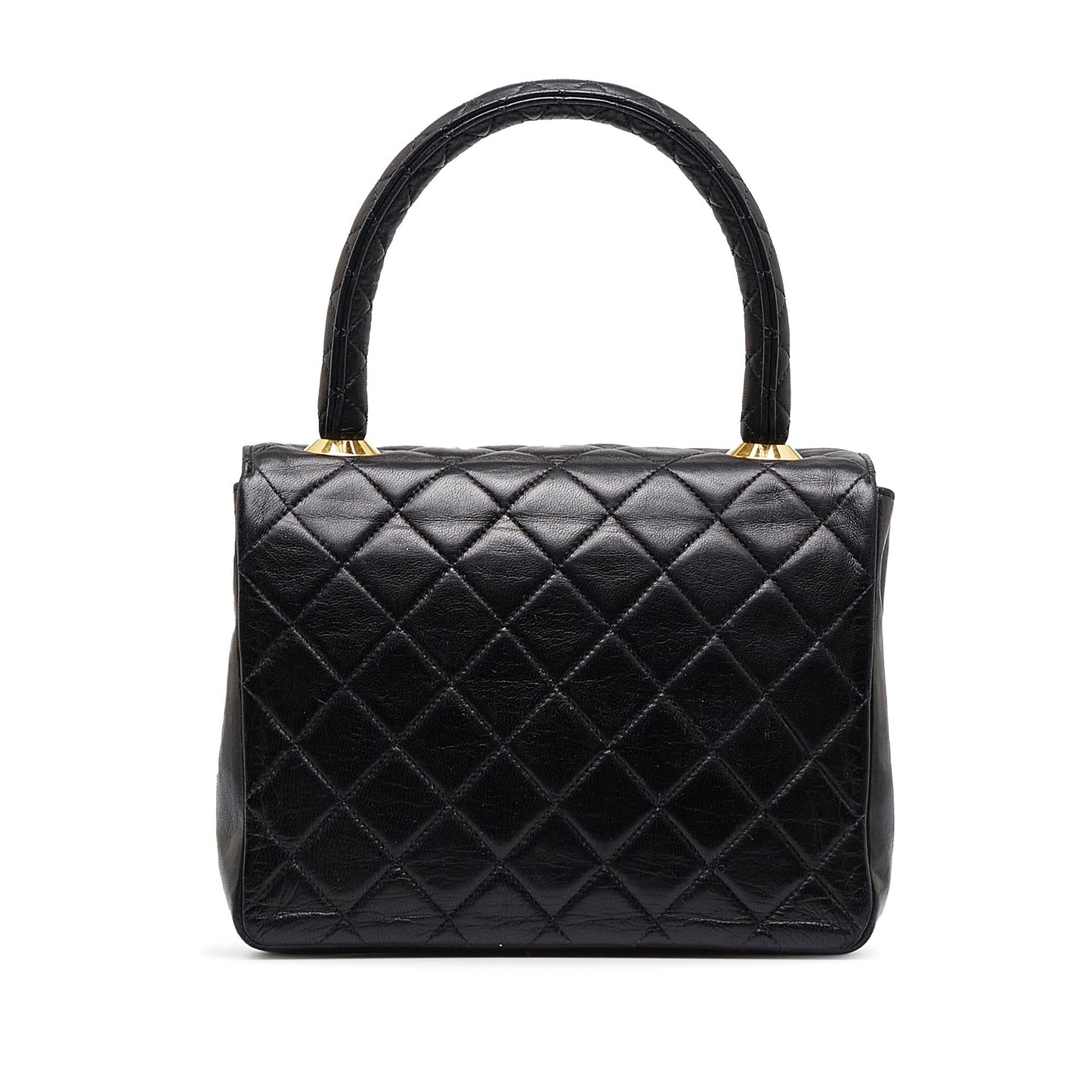 Chanel Small Lambskin Kelly Top Handle Bag (SHG-vYxH1m)