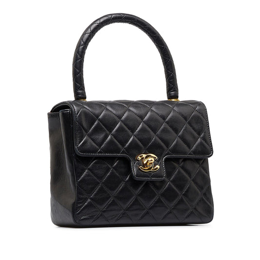 Chanel Small Lambskin Kelly Top Handle Bag (SHG-vYxH1m)