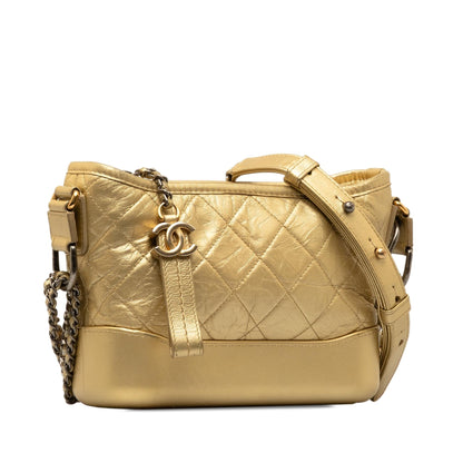 Chanel Small Metallic Lambskin Gabrielle Crossbody (SHG-RgUmSZ)