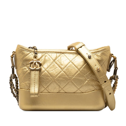 Chanel Small Metallic Lambskin Gabrielle Crossbody (SHG-5QvX7a)