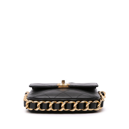 Chanel Small Quilted Calfskin Framing Chain Flap (SHG-KEPT2j)