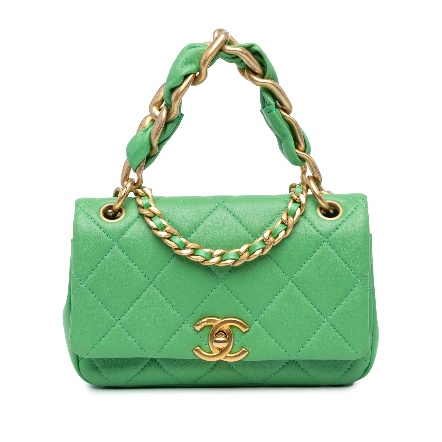 Chanel Small Quilted Lambskin Chain Is More Flap (SHG-cGCJvR)
