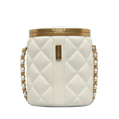 Chanel Small Quilted Lambskin Crown Box Bag (SHG-GuyXwC)