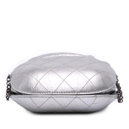 Chanel Small Quilted Metallic Aged Calfskin Gabrielle Bucket Bag