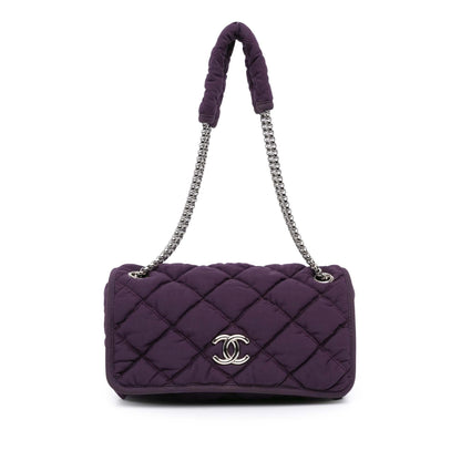 Chanel Small Quilted Nylon Bubble Flap (SHG-r6sHt1)