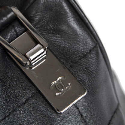 Chanel Small Square Quilt Leather Chocolate Bar Tote