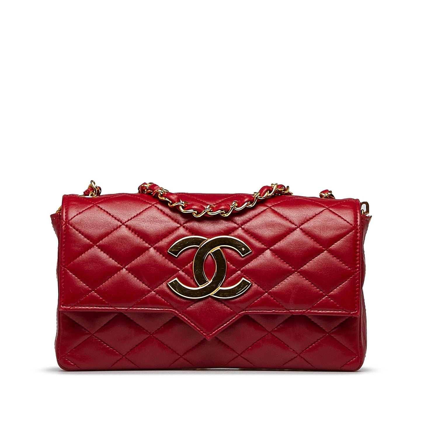 Chanel Small XL Quilted Lambskin Single Flap (SHG-0S1d5w)