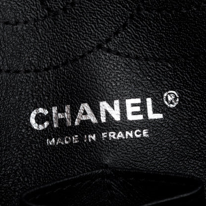 Chanel So Black Calfskin Leather 2.55 Reissue 225 Double Flap Bag