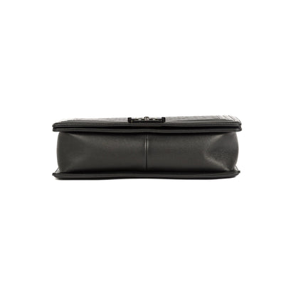 Chanel So Black Caviar Large Boy Bag