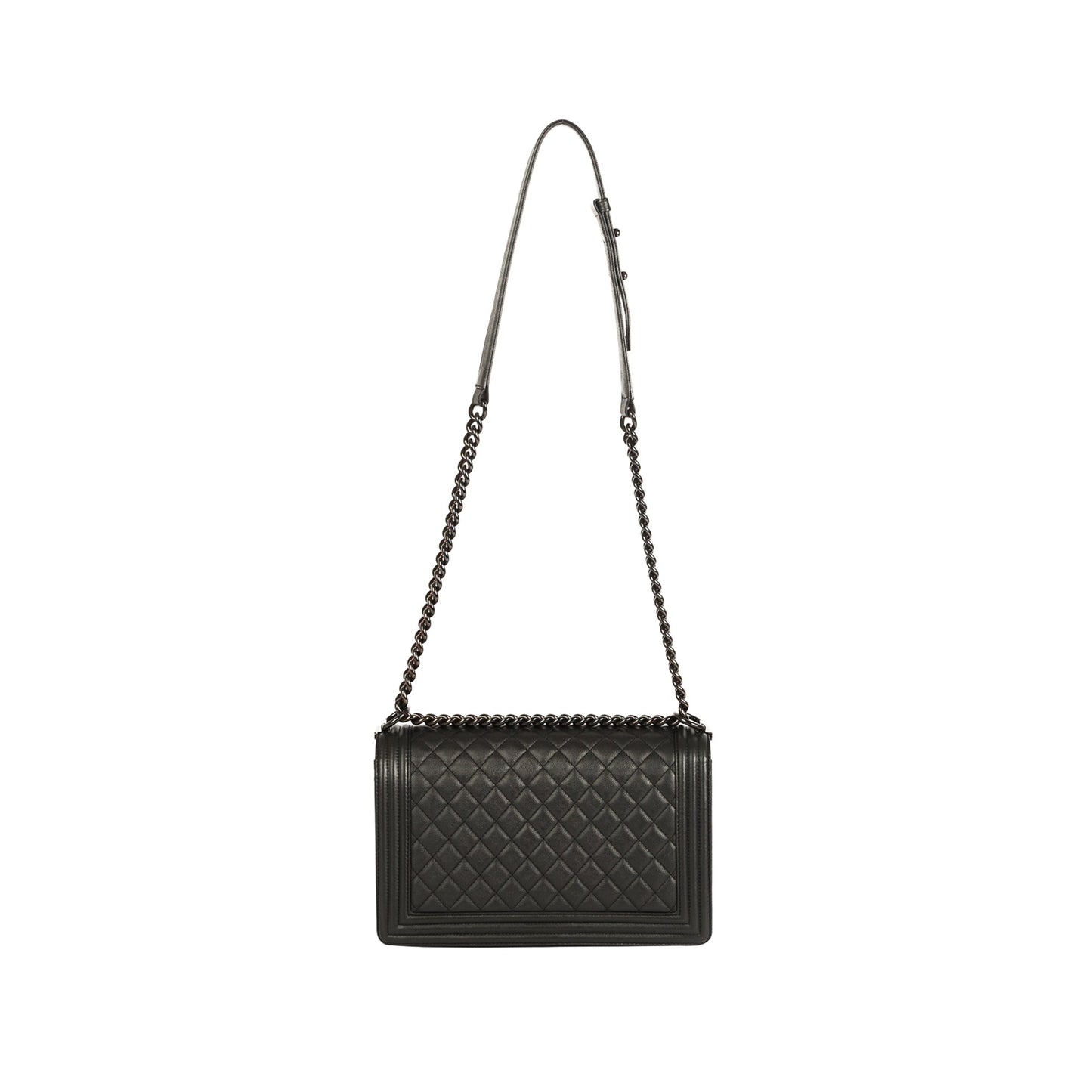 Chanel So Black Caviar Large Boy Bag