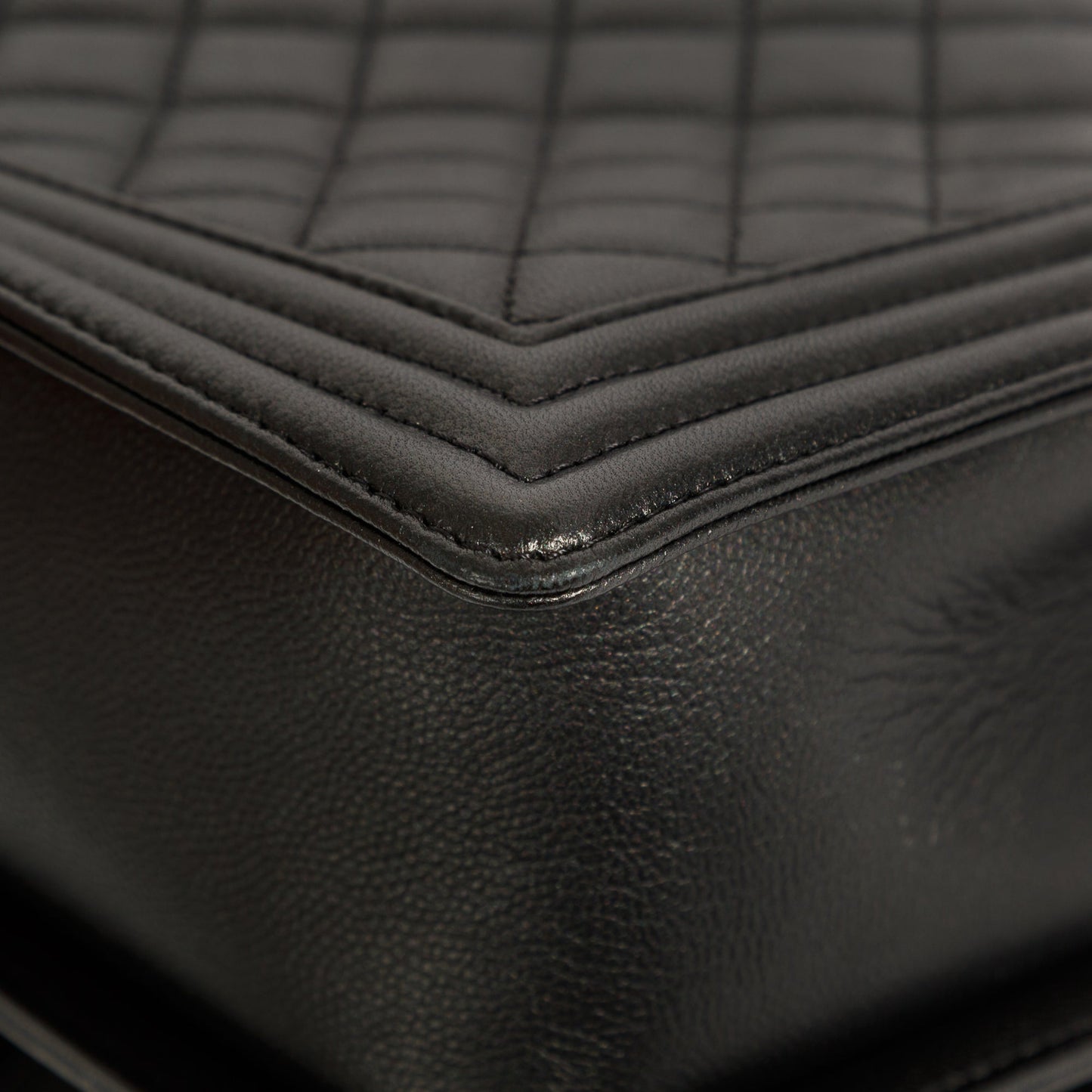 Chanel So Black Caviar Large Boy Bag