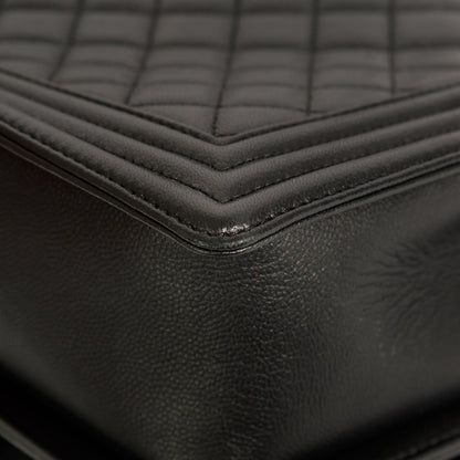 Chanel So Black Caviar Large Boy Bag