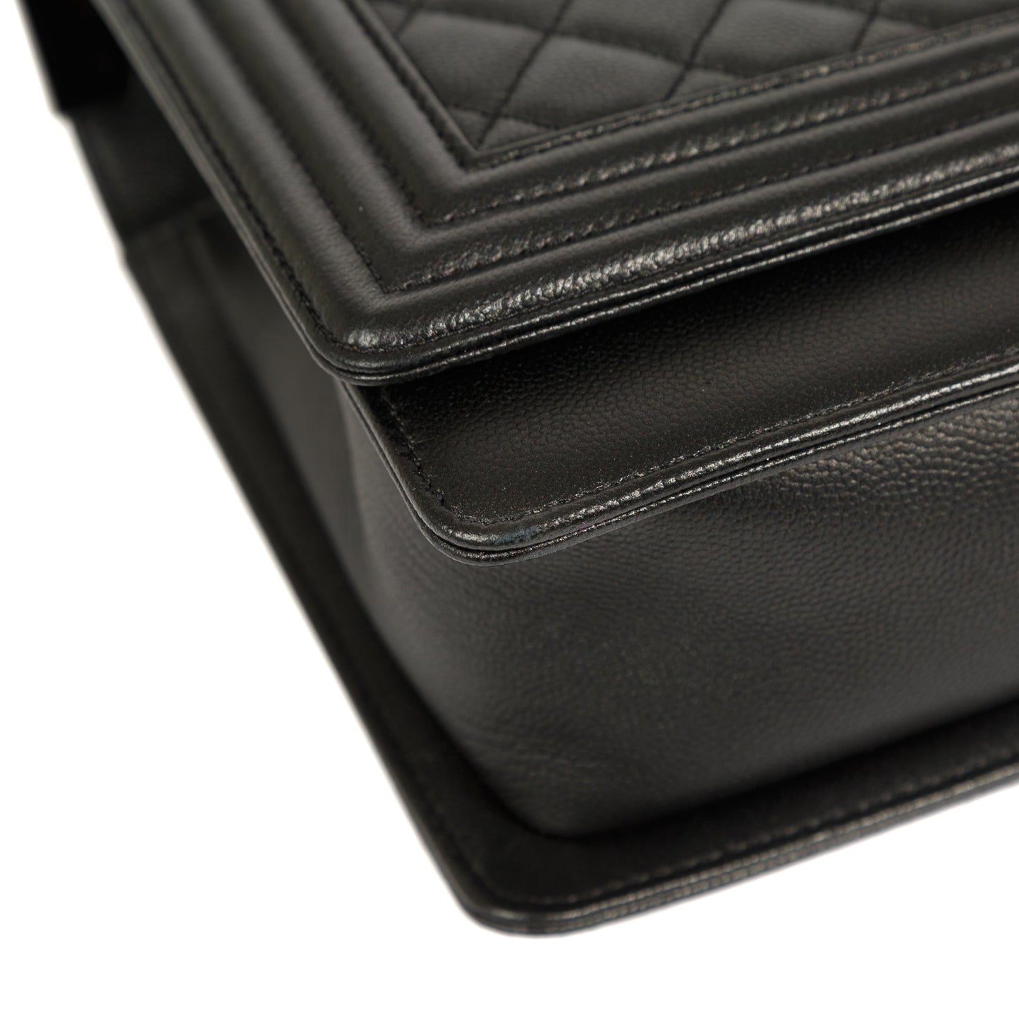 Chanel So Black Caviar Large Boy Bag