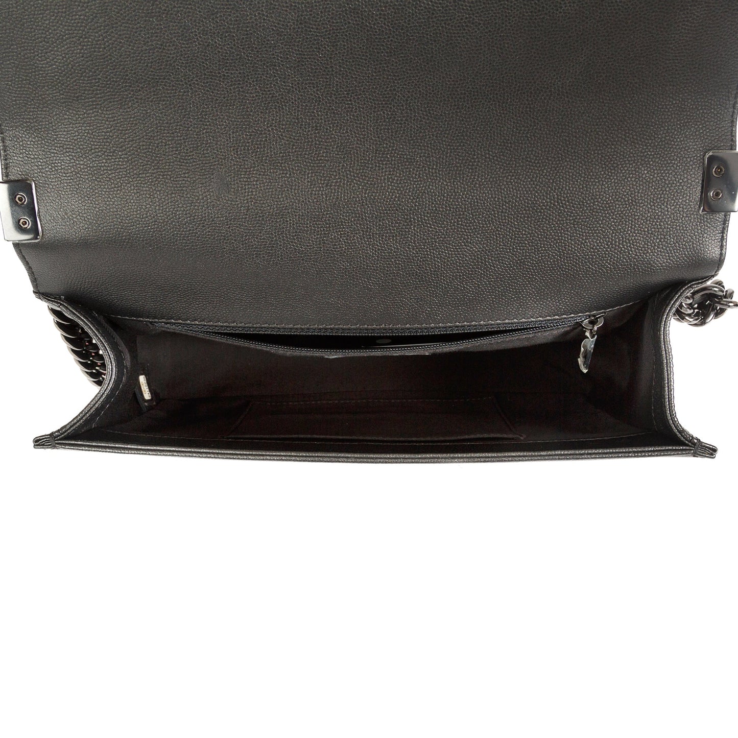 Chanel So Black Caviar Large Boy Bag