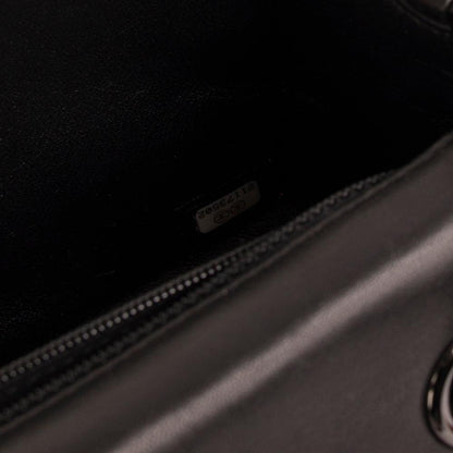Chanel So Black Chevron Classic Mini Rectangular Flap Bag