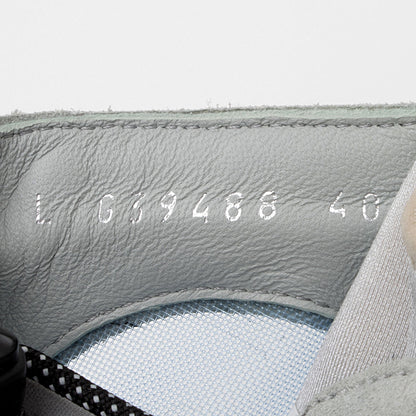 Chanel Suede Calfskin Quilted Fabric CC Sneakers - Size 10 / 40 (SHF-A0Zb1v)
