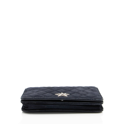 Chanel Suede Cocostellar Wallet on Chain