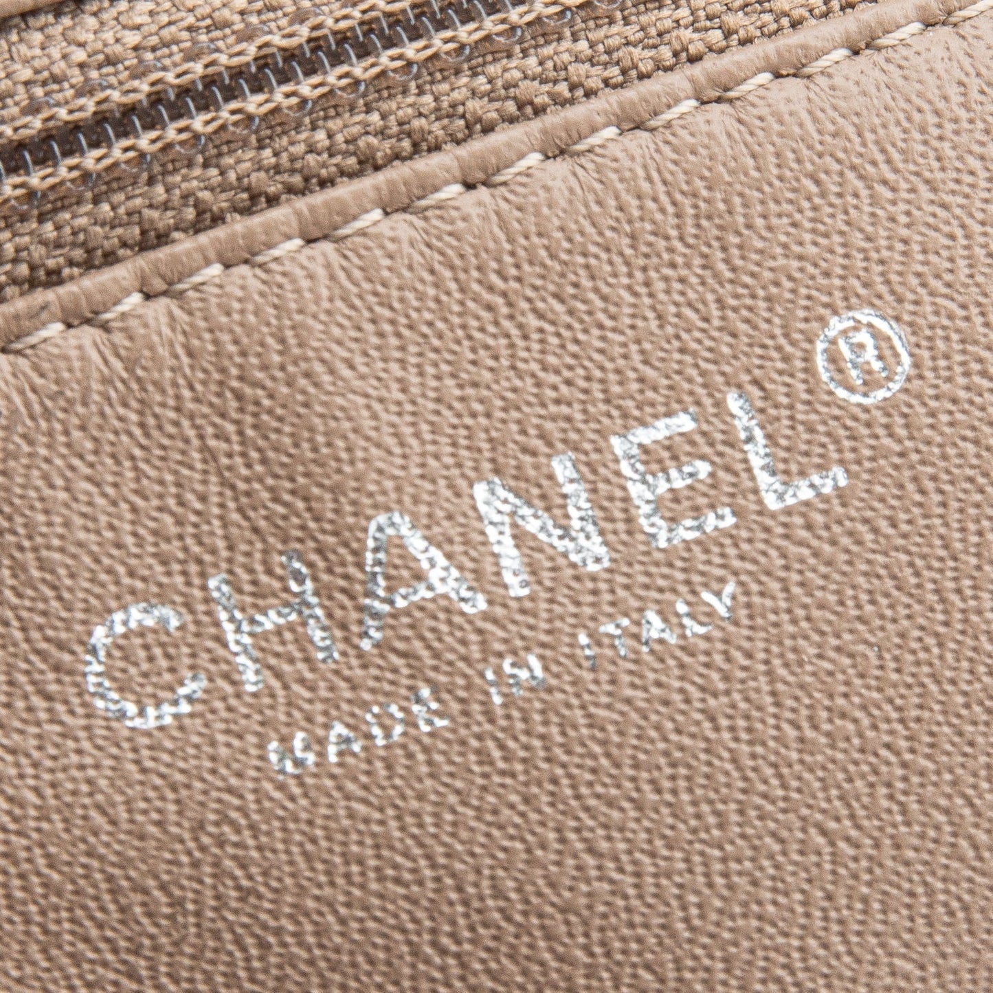 Chanel Taupe Sheepskin & Wool Small Chic Knit Flap Bag