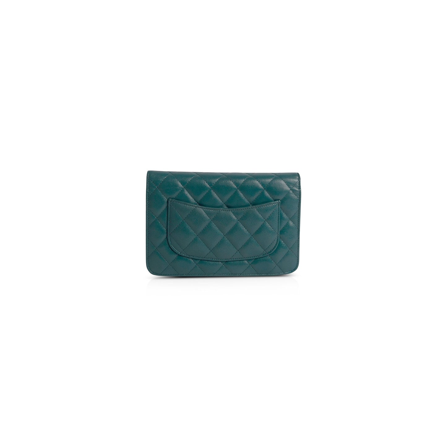 Chanel Teal Caviar Classic Wallet on Chain
