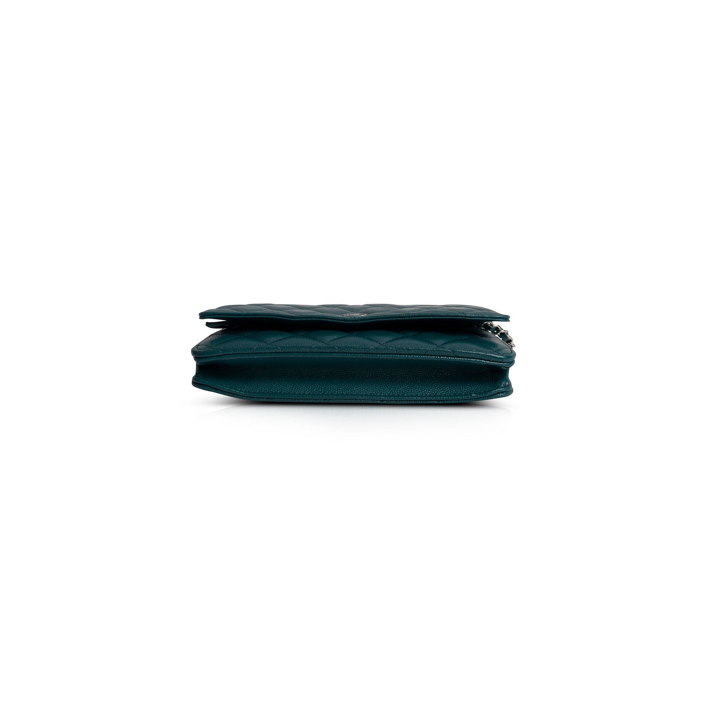 Chanel Teal Caviar Classic Wallet on Chain