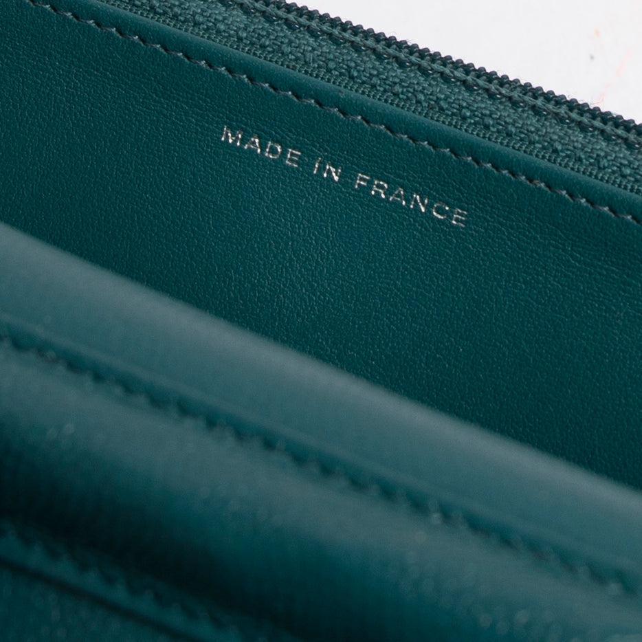 Chanel Teal Caviar Classic Wallet on Chain