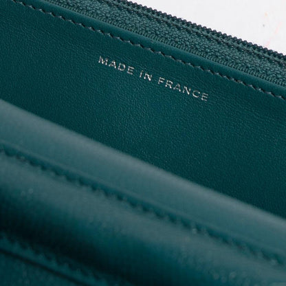 Chanel Teal Caviar Classic Wallet on Chain