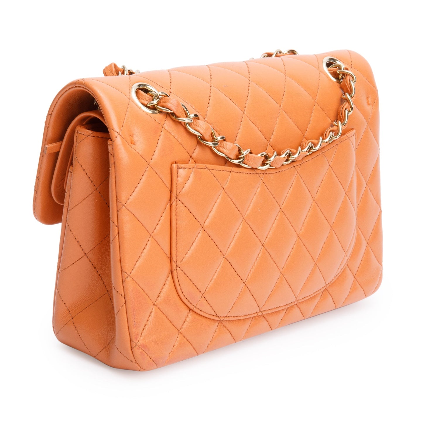 Chanel Terracotta Quilted Lambskin Leather Classic Small Double Flap Bag