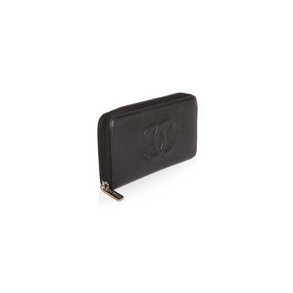 Chanel Timeless Interlocking CC Logo Zip Organizer Wallet