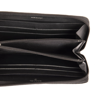 Chanel Timeless Interlocking CC Logo Zip Organizer Wallet