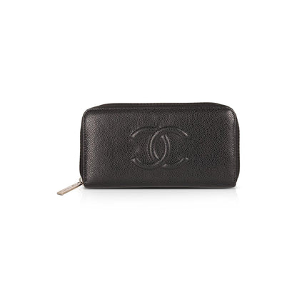 Chanel Timeless Interlocking CC Logo Zip Organizer Wallet