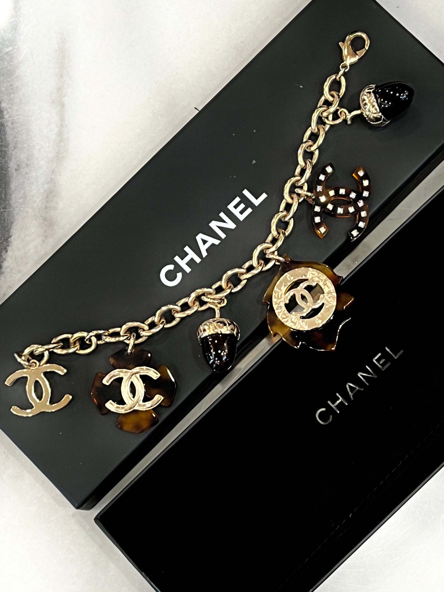 CHANEL TORTIE CHARM BRACELET