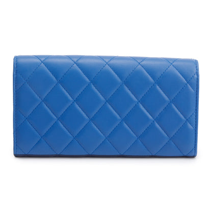 Chanel Tri-color Lambskin Leather Classic Long Flap Wallet
