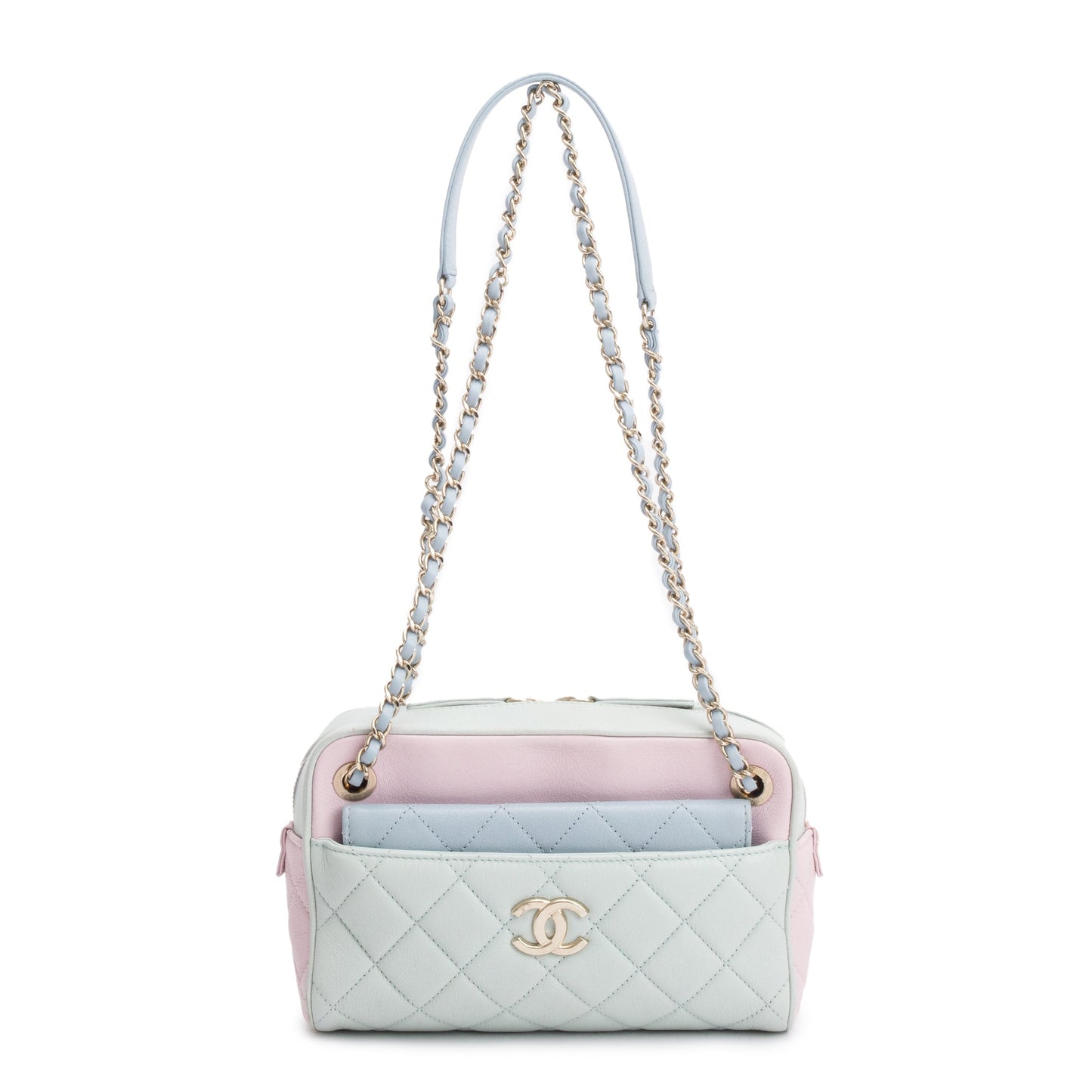Chanel Tricolour Quilted Calfskin Leather In & Out Camera Bag