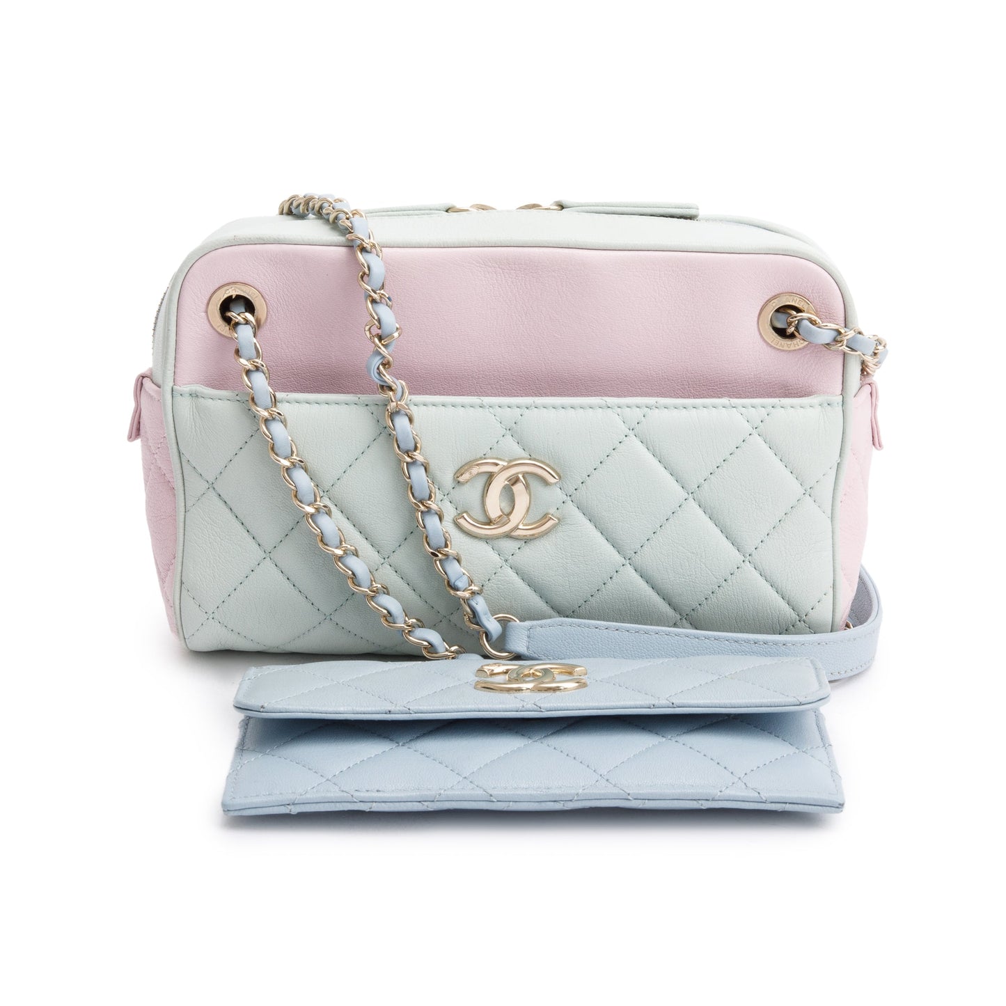 Chanel Tricolour Quilted Calfskin Leather In & Out Camera Bag
