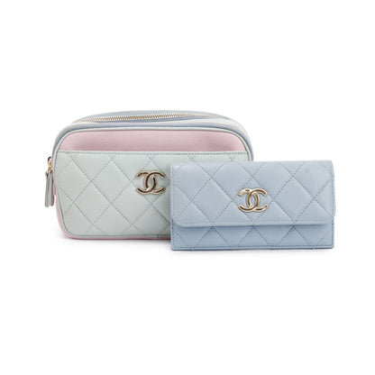 Chanel Tricolour Quilted Calfskin Leather In & Out Camera Waist Bag