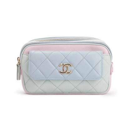 Chanel Tricolour Quilted Calfskin Leather In & Out Camera Waist Bag
